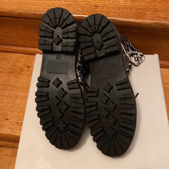 Marc Fisher Izzie Black Snake Combat Boot - Picture 5 of 6